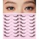 Lashes Natural Look False .. Eyelashes Wispy Cluster Lashes .. Manga Eyelash Extensions Strip .. Clear Band Lashes Cat .. Eye Korean Short Anime .. Fake Lashes Pack by .. Kiromiro