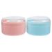 2 pcs Powder Puff Empty Box Body Powder Puff Container Baby Powder Puff Case with Powder Puffs