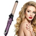 MIARHB Beach Waver Curling Iron Small Curling Iron Wand for Short and Long Hair Ceramic Small Barrel Curling Iron with Adjustable Temperature Purple