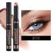 Eyeshadow Stick Soft Smooth Cream Eyeshadow Stick Matte Earth Color+Bright Metal Color Contour Stick Waterproof & Long-Lasting Eyeshadow Stick