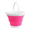 Foldable Footbath Massage Bucket Soaking Bucket Folding Basin Spa Foot Bath Bucket Household Sauna Bathtub Pedicure Bath Bathtub white-pink