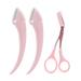 Makeup Tool Razor Hair Removal Face Shaver Brow Comb Scissors Eye Brow Trimmer