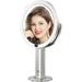 QCAI iMira Pro 8 HD Lighted Makeup Mirror Double-Sided 1x/5x Magnifying Vanity Mirror 360Â°Rotation Ultra Clear Sensor Mirror with 3 Light Tones Rechargeable with 4400mAh (Stainless Steel)