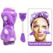 2-Piece Face Cleansing Set: Cartoon Bear Design Silicone Facial Brush & Soft Bow Hair Band - Perfect for Blackhead Removal Skin Care & Mud Mask Application!