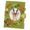 Christmas Reindeer Pine Cone Diary Notepad - Green