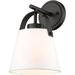 743-1S-MB Z-Studio - 1 Light Wall Sconce In Farmhouse Style-12.75 Inches Tall and 8 Inches Wide Finish Color: Matte Black