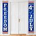 npkgvia 4Th of July Decorations Room Decor Patriotic Decoration And Stripes Porch Sign Let Freedom Ring 4 Of July Memorial Day Independence Day Hanging Banner Flag Home Decor Patriotic Decorations