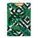 ALAZA Tropical Palm Leaves Jungle Geometric Clipboards for Kids Student Women Men Letter Size Plastic Low Profile Clip 9 x 12.5 in Silver Clip