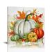 Nawypu Fall Wall Art Pumpkin Wall Decor for Kitchen Dining Room Autumn Harvest Home Decorations Rustic Farmhouse Fall Canvas Pictures Prints Festival Party Posters Pumpkins Theme Modern Ar 16x16in