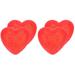 Heart Shaped Rice Night Light 4 Pcs Party Favor Nightlight Mini Home+decor Book Table Red Plastic