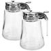 2 Pcs Coffee Creamer Coffee Syrup Sugar Jars Best Drill Bits for Stainless Steel Condiment Pitcher Simple Syrup Dispenser Syrup Dispenser Pump Dripping Water Oil Can Glass Stainless Steel