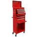 Huloretions 8-Drawer Rolling Tool Chest High Capacity Tool Storage Cabinet with Wheels Detachable Top Drawers & Drawer Liners Tool Organizer Box with Lock for Workshop Garage