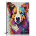 Nawypu Corgi Poster Dog Wall Art Colorful Corgi Canvas Wall Art For Living Room Decor Aesthetic Vintage Pos Wall Art Poster Scroll Canvas Painting Picture Living Room Decor Home Framed