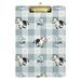 ALAZA Cute Cow Print Animal Blue Buffalo Plaid Clipboards for Kids Student Women Men Letter Size Plastic Low Profile Clip 9 x 12.5 in Silver Clip