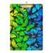 ALAZA Rainbow Color Butterfly Colorful Clipboards for Kids Student Women Men Letter Size Plastic Low Profile Clip 9 x 12.5 in Silver Clip