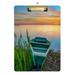 ALAZA Vintage Boat Beach Summer Clipboards for Kids Student Women Men Letter Size Plastic Low Profile Clip 9 x 12.5 in Silver Clip