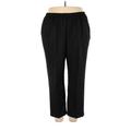 Alfred Dunner Casual Pants - Low Rise: Black Bottoms - Women's Size 24