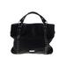 Cynthia Rowley Leather Satchel: Black Solid Bags