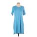 Michael Lauren Casual Dress - Shift: Blue Dresses - Women's Size X-Small