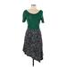 Sandro Casual Dress - A-Line Scoop Neck Short sleeves: Green Dresses - Women's Size Large