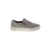 J/Slides Sneakers: Slip On Platform Casual Gray Solid Shoes - Women's Size 9 1/2 - Almond Toe