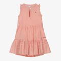 Tommy Hilfiger Girls Red Striped Cotton Dress