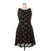 City Studio Casual Dress - Party Scoop Neck Sleeveless: Black Solid Dresses - Women's Size 14