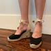 J. Crew Shoes | Jcrew Black Espadrille Wedges | Color: Black/Cream | Size: 10