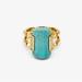 Michael Kors Jewelry | Michael Kors 14k Gold Plated Sterling Silver Cocktail Ring | Color: Blue/Gold | Size: 6
