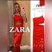 Zara Dresses | Bnwt Zara Cut Out Asymmetrical Dress Sz Small | Color: Red | Size: S