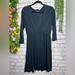 Urban Outfitters Dresses | ./Nwt Urban Outfitters Black 3/4 Sleeve V Neck Mini Dress Size Xl | Color: Black | Size: Xl