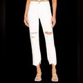 Free People Jeans | Free People We The Free Tapered Baggy Boyfriend Jeans Distressed White Size 25 | Color: White | Size: 25