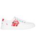 Skechers Women's Rolling Stones: BOBS D'Vine - Great Debut Sneaker | Size 7.5 | White/Red | Synthetic/Metal