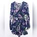 Anthropologie Pants & Jumpsuits | Anthropologie Illa Illa Floral Romper | Color: Blue/Purple | Size: L