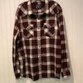 American Eagle Outfitters Shirts | American Eagle Western Style Plaid Snap Shirt Men’s Size Xxxl | Color: Black/Red | Size: 3xl