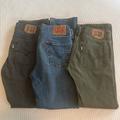 Levi's Jeans | Levi’s Lot Of 3 Mens Slim Fit Pants | Color: Green | Size: 29