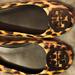 Tory Burch Shoes | Authentic Tory Burch Leppard Print Flats Size 7.5 | Color: Black/Cream | Size: 7.5