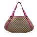 Gucci Bags | Gucci Gg Canvas Tote Bag Handbag 130736 Beige Multicolor Leather Women's | Color: Cream | Size: Os