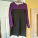 Michael Kors Dresses | Michael Kors Long Sleeve Purple And Grey Dress W/Zipper Feature On Sleeve Sz 14 | Color: Gray/Purple | Size: 14