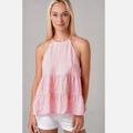 Anthropologie Tops | Cloth & Stone By Antrhopologie Tiered Halter Top Szxl | Color: Pink/Red | Size: Xl