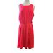 Athleta Dresses | Athleta Martinique Wrap Style Dress Neon Coral Size Large Tie Tassels | Color: Pink | Size: L
