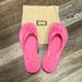 Gucci Shoes | Gucci Womens Sandals Size 6 Eu 36 Pink Platform Quilted Chevron Rubber Flip Flop | Color: Pink | Size: 6