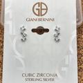 Giani Bernini Jewelry | Giani Bernini 925 Sterling Silver 3 Cz Stud Earrings | Color: Silver | Size: Os