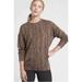 Athleta Tops | Athleta Studio To Street Sweatshirt Top Shirt Animal Print Brown & Black Sz M | Color: Black/Brown | Size: M