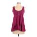 Converse One Star Casual Dress - A-Line Scoop Neck Sleeveless: Burgundy Dresses - Women's Size Small