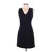 Armani Exchange Casual Dress - Sheath V Neck Sleeveless: Black Print Dresses - Women's Size Medium