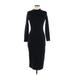 Whistles London Casual Dress - Midi: Black Marled Dresses - Women's Size 6