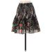 Rebecca Minkoff Casual Mini Skirt Mini: Black Print Bottoms - Women's Size X-Small