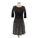 db established 1962 Casual Dress - A-Line Scoop Neck 3/4 sleeves: Black Dresses - Women's Size Large