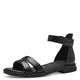 MARCO TOZZI Damen Sandalen mit Absatz aus Leder mit Klettverschluss, Schwarz (Black), 40